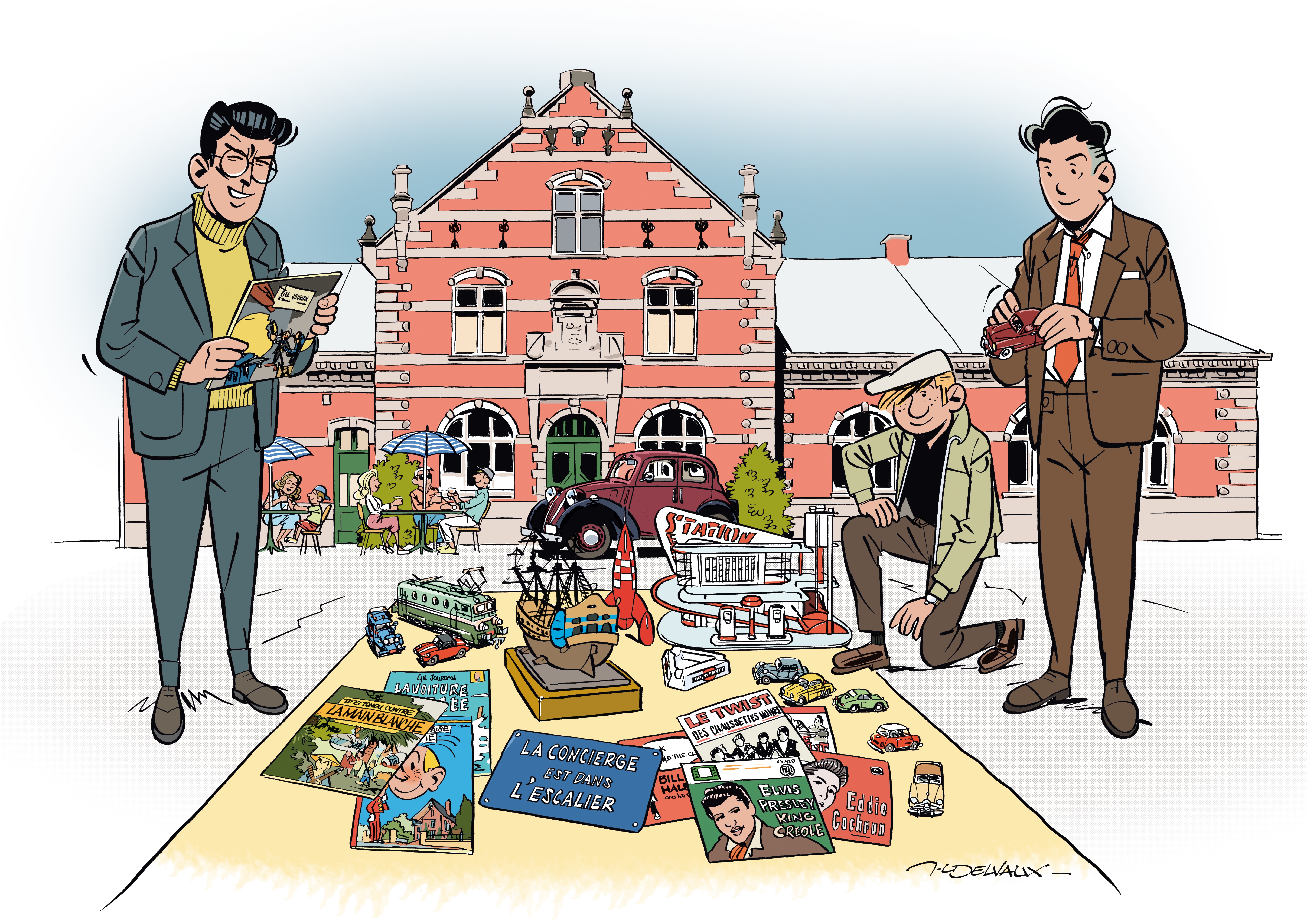 Marché des collectionneurs et marché des artisans sur la place Cardinal Mercier