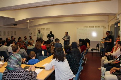 Cursisten tijdens de diploma-uitreiking